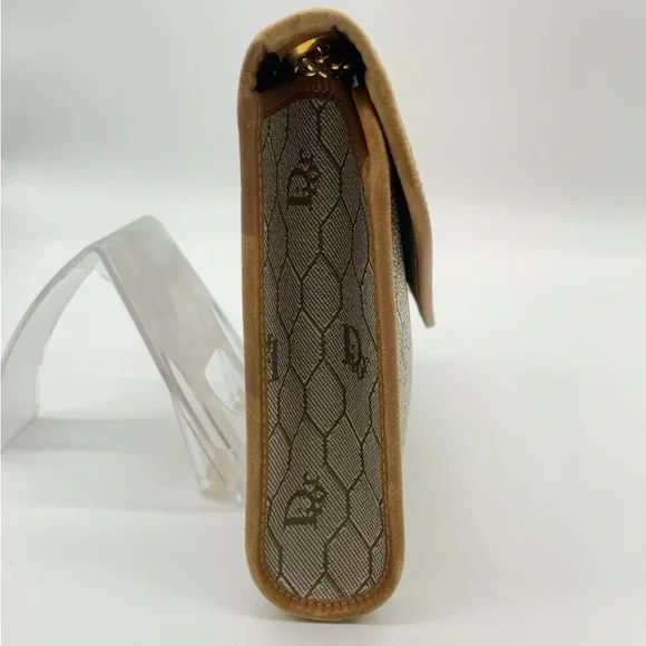 Christian Dior Beige Honeycomb Chain Shoulder Bag With Box - Picture 7 of 15